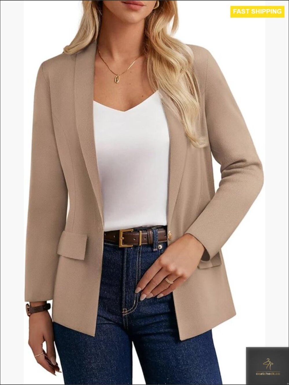 Knit Blazer Cardigan Sweater Jacket Business Casual Work Office Chic
